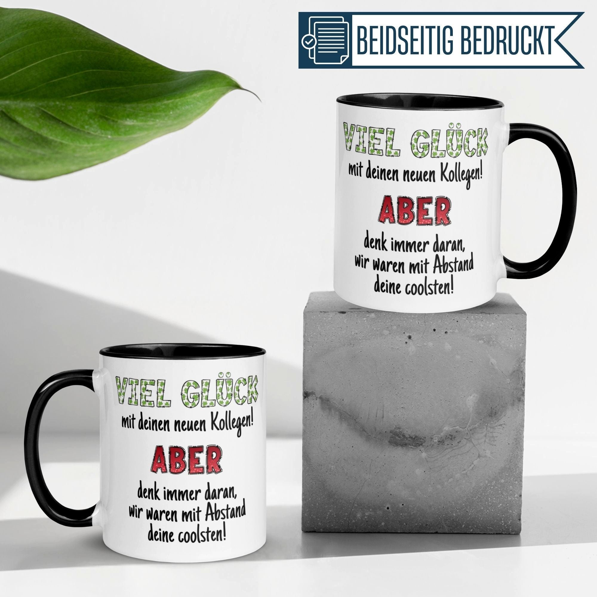 Momentals Tasse Abschiedsgeschenk Kollegen – „Wir waren mit Abstand die Coolsten“, Gratis Versand · Links-&Rechtshänder · Spülmaschinenfest