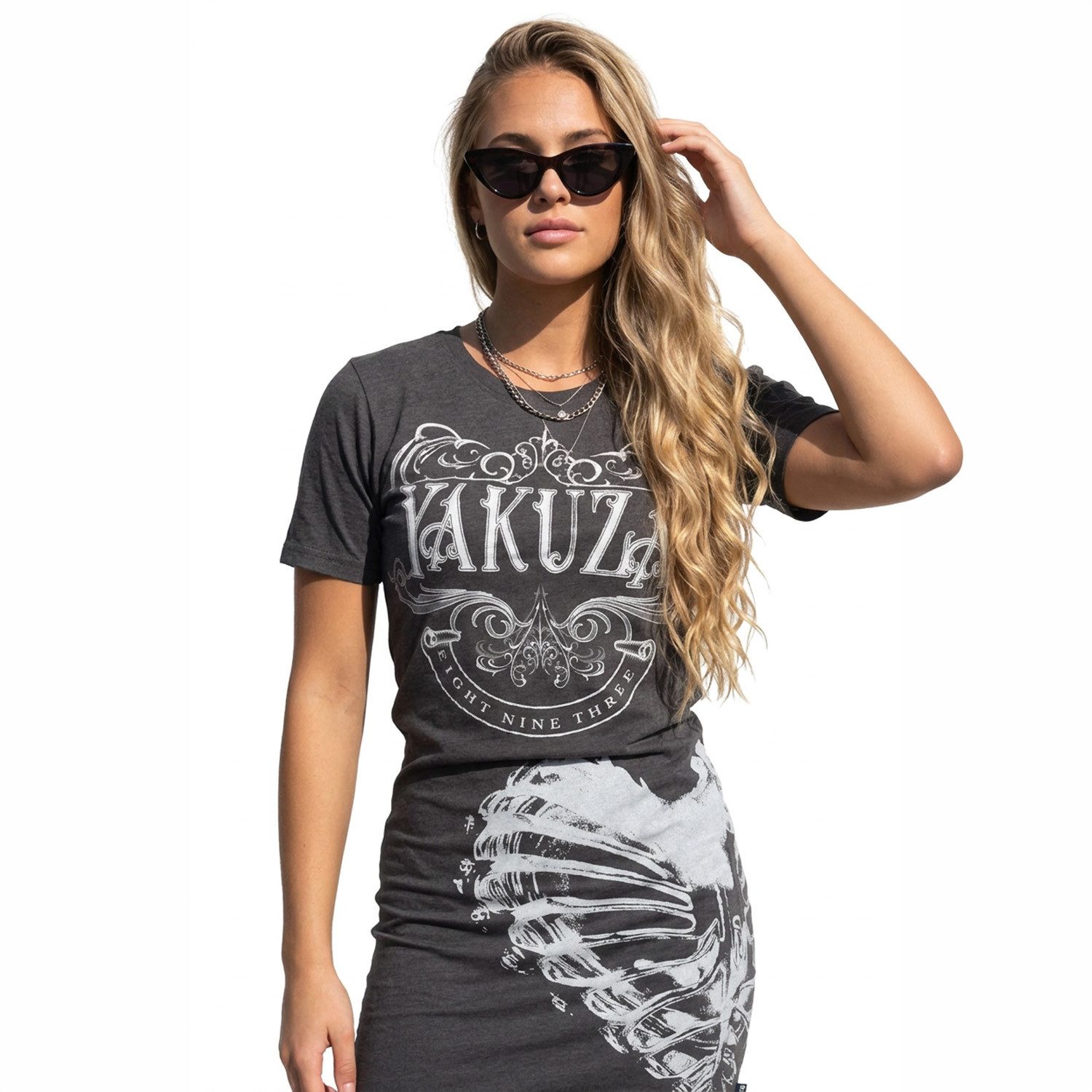 YAKUZA Shirtkleid Liquid Heart