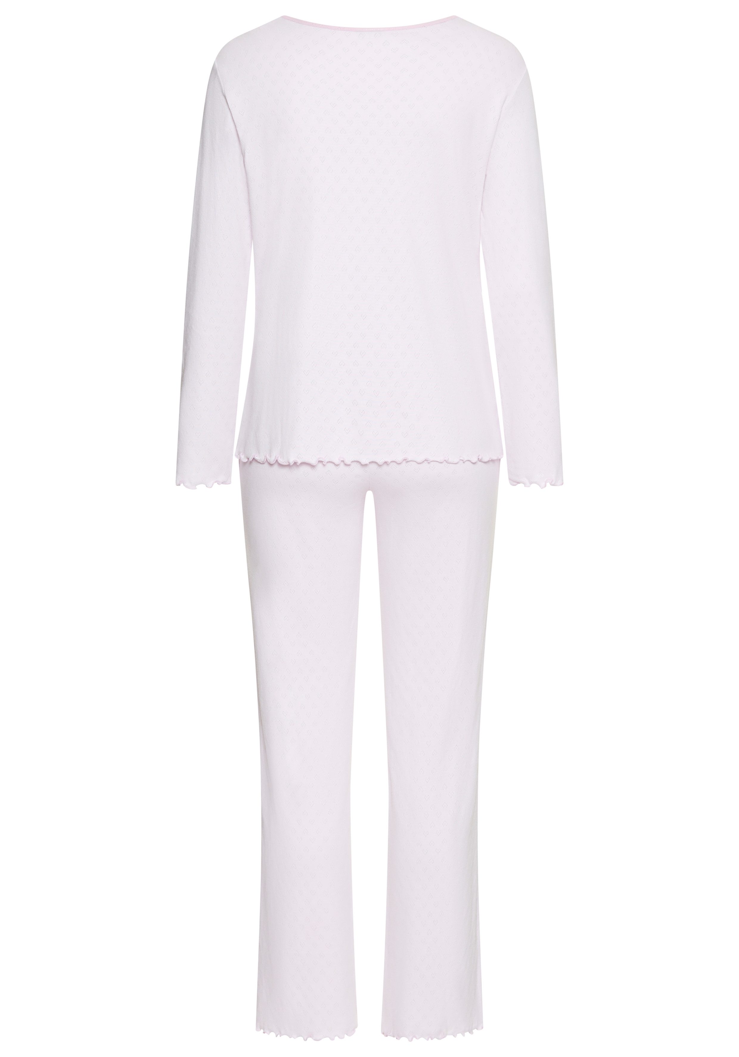 Vivance Dreams Pyjama (Set, 2 tlg) mit romantischem Ajour Muster