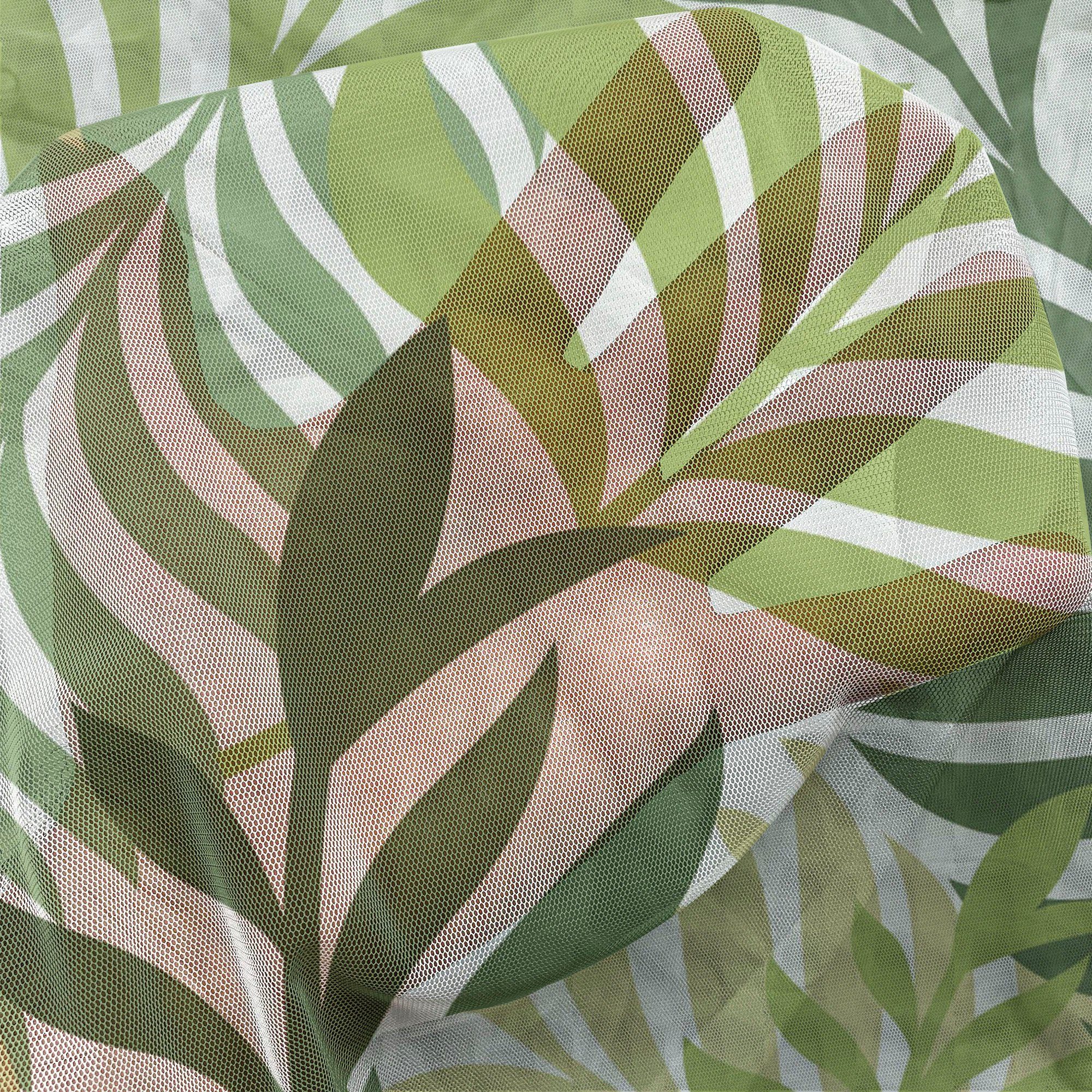 Gardine schiere Palmen exotische Tropic Drapierung 2 für Panels, Abakuhaus, Hochzeit Frühling Party
