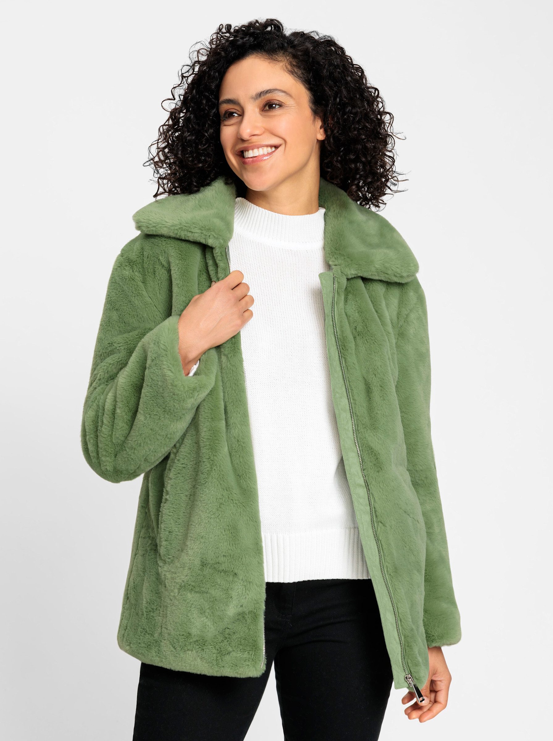 Witt Allwetterjacke Fellimitat-Jacke Langarm günstig online kaufen