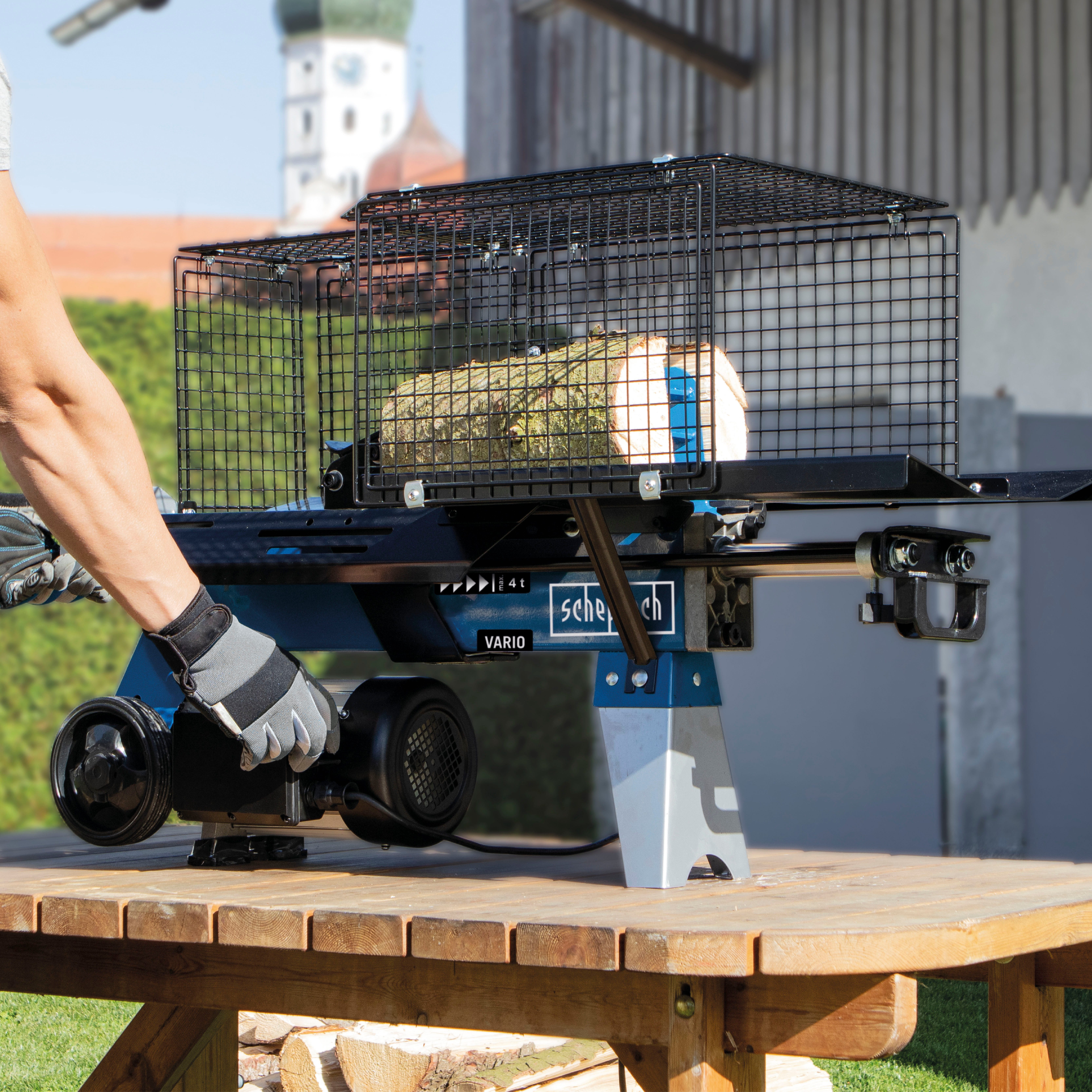 Scheppach Holzspalter »HL460«, 1500 W, Spaltgutlänge bis 37 cm, Spaltgutdurchmesser bis 5,5 cm, Spaltet bis zu 100 Scheite pro Stunde, sicher und leise