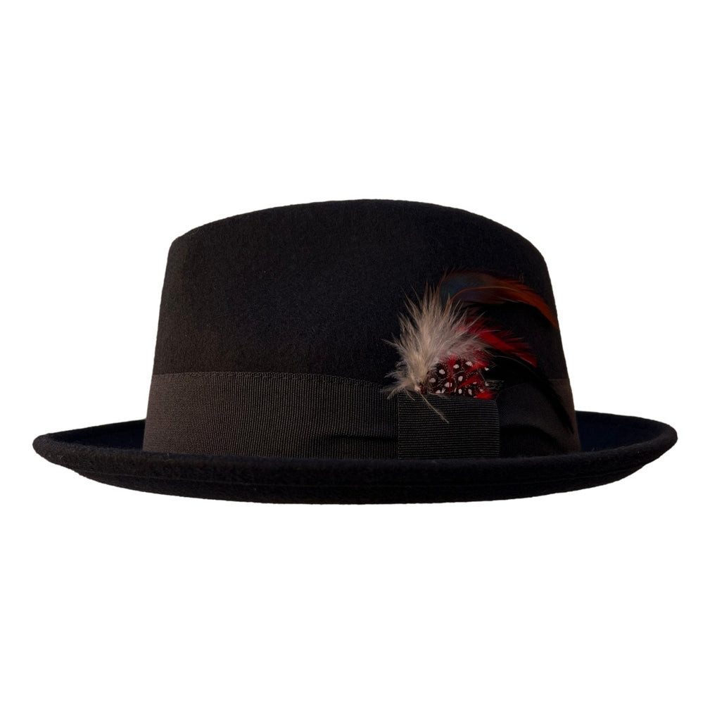 faustmann GERMANY Filzhut Porkpie Black Finn