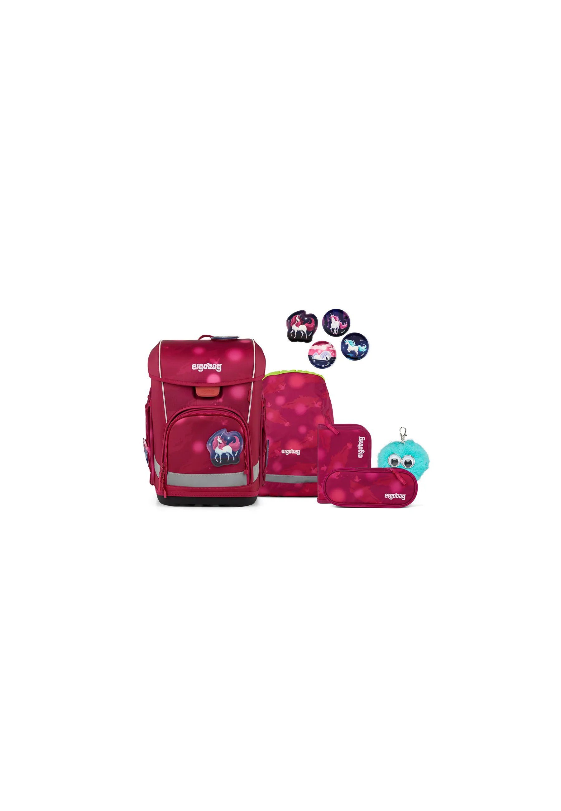 ergobag Schulranzen cubo light Bundle Set (5-tlg., 6-teiliges Set), wiegt nur 860g