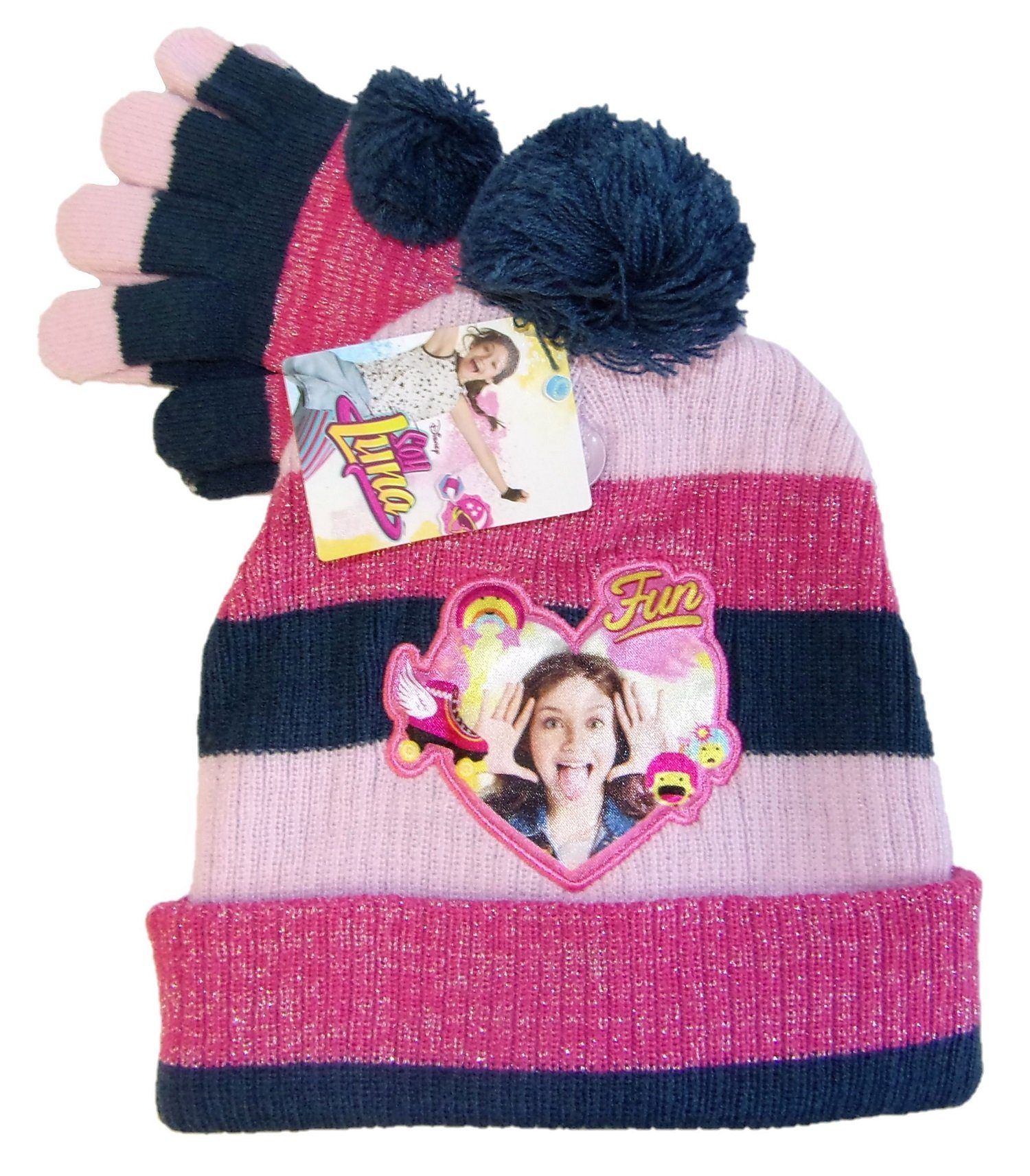 Strickmütze Luna 2-St., Mädchen inkl. Soy 52 Disney (Set, Handschuhe) Mütze-Handschuhe-Set Disney