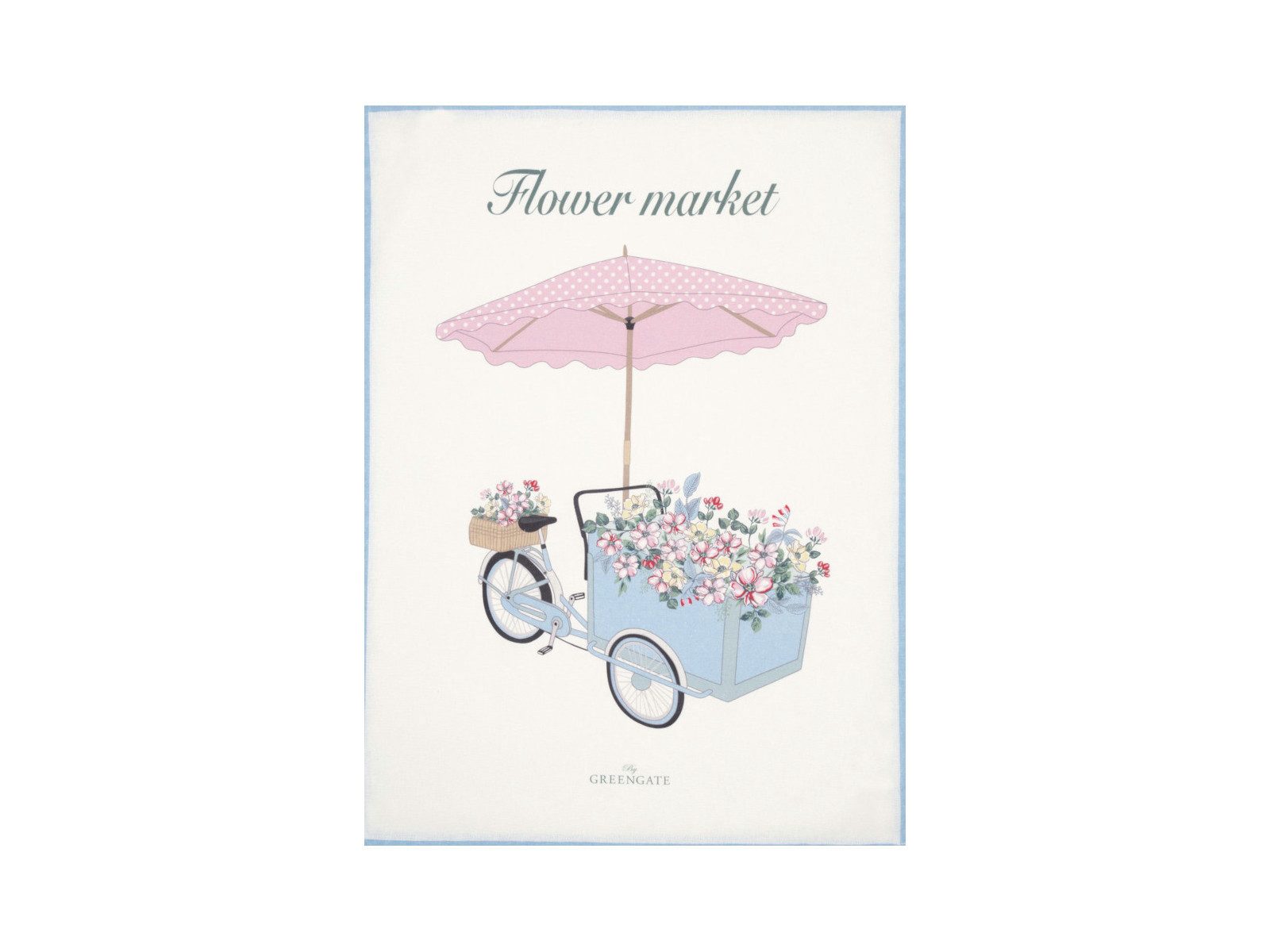 Greengate Geschirrtuch Portia Geschirrtuch flowers white günstig online kaufen