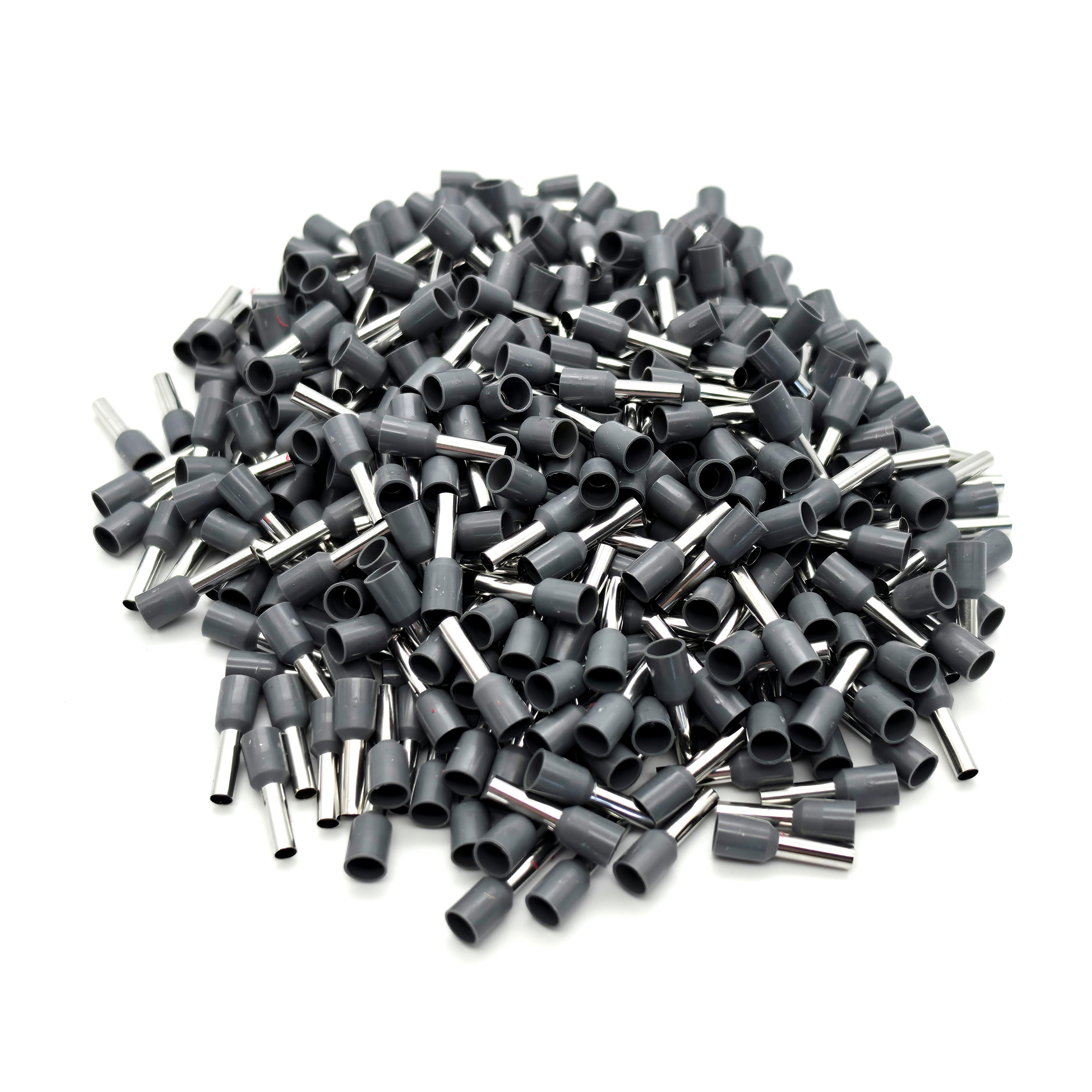 MK24 Handelshaus Aderendhülsen isoliert, 4 mm², 10 mm lang, grau, 5-tlg.