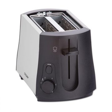 Cloer Toaster 3410, 2 kurze Schlitze, für 2 Scheiben, 825 W, Optimales Röstergebnis durch Sensorelektronik