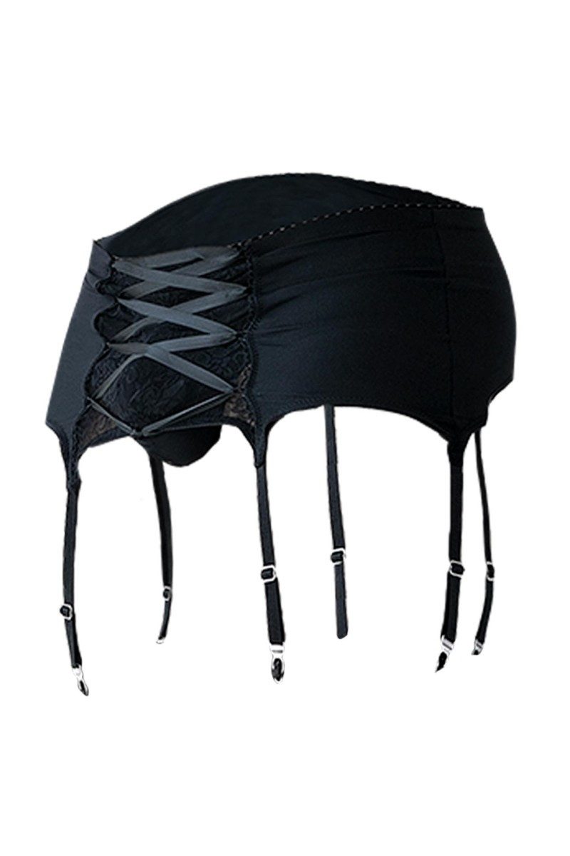 CUT4MEN Strapsgürtel, Strumpfhaltergürtel in schwarz - XL