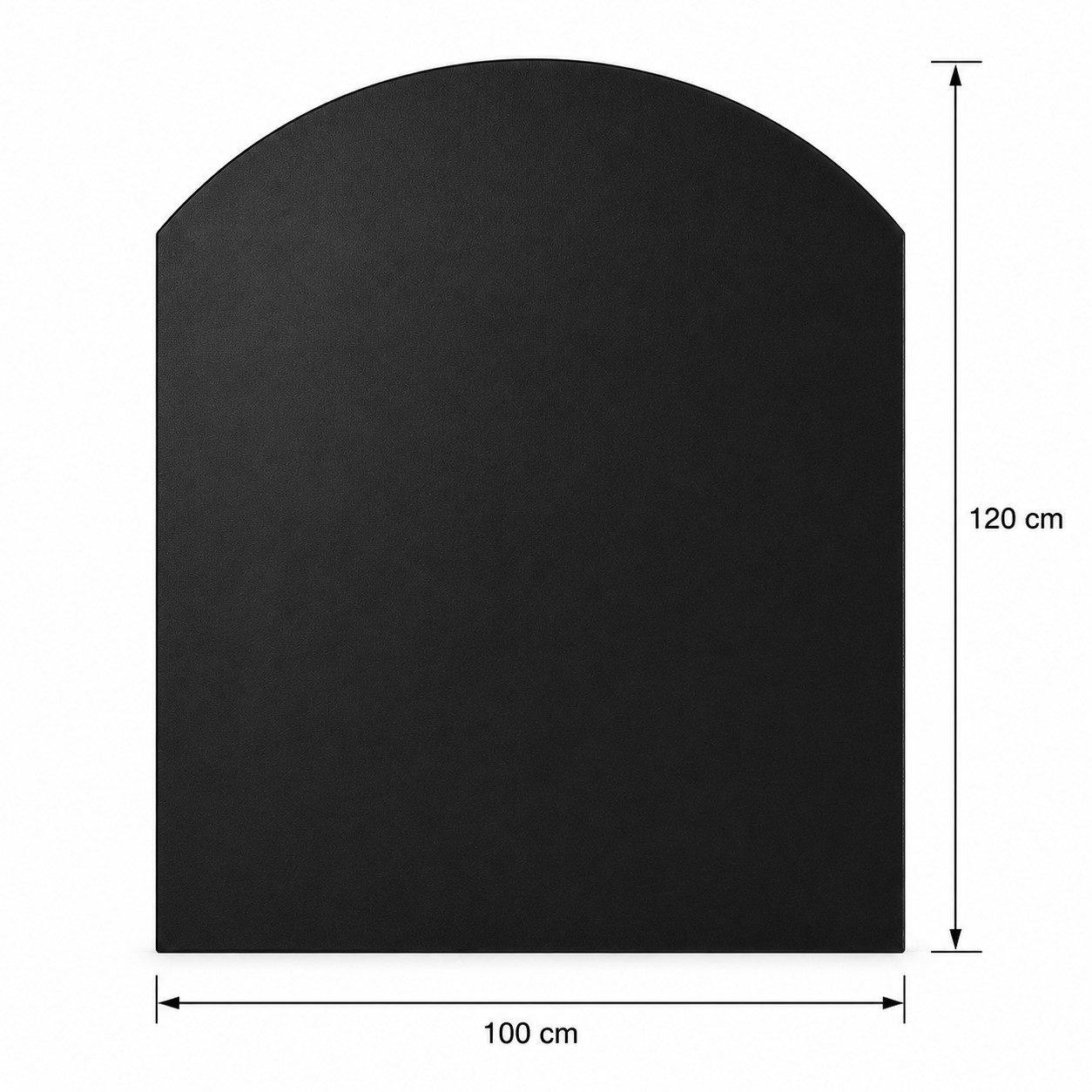 Hanseatic Bodenschutzplatte für Kaminöfen Segment 100 Stahl, 1-St., Stahl-Segment 100 x 120 cm, 2mm Stärke, schwarz, zum Funkenschutz – Bild 3 von 4