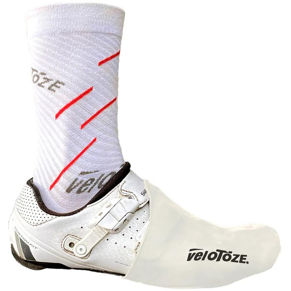 Velotoze Fahrrad-Überschuh VeloToze Überschuh Toe Silicone Onesize Weiß - wasserdichter Zehenschu