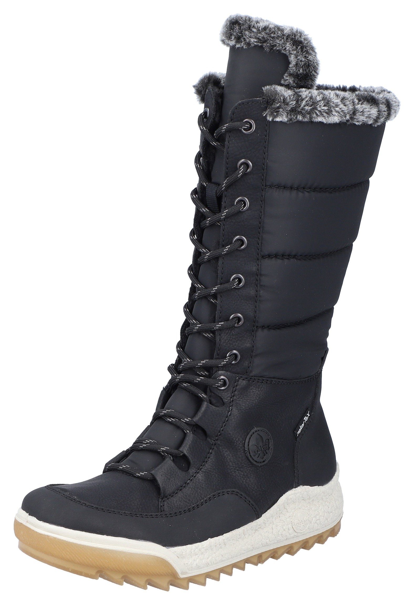 Rieker Winterstiefel mit Fellimitat-Besatz am Schaftrand