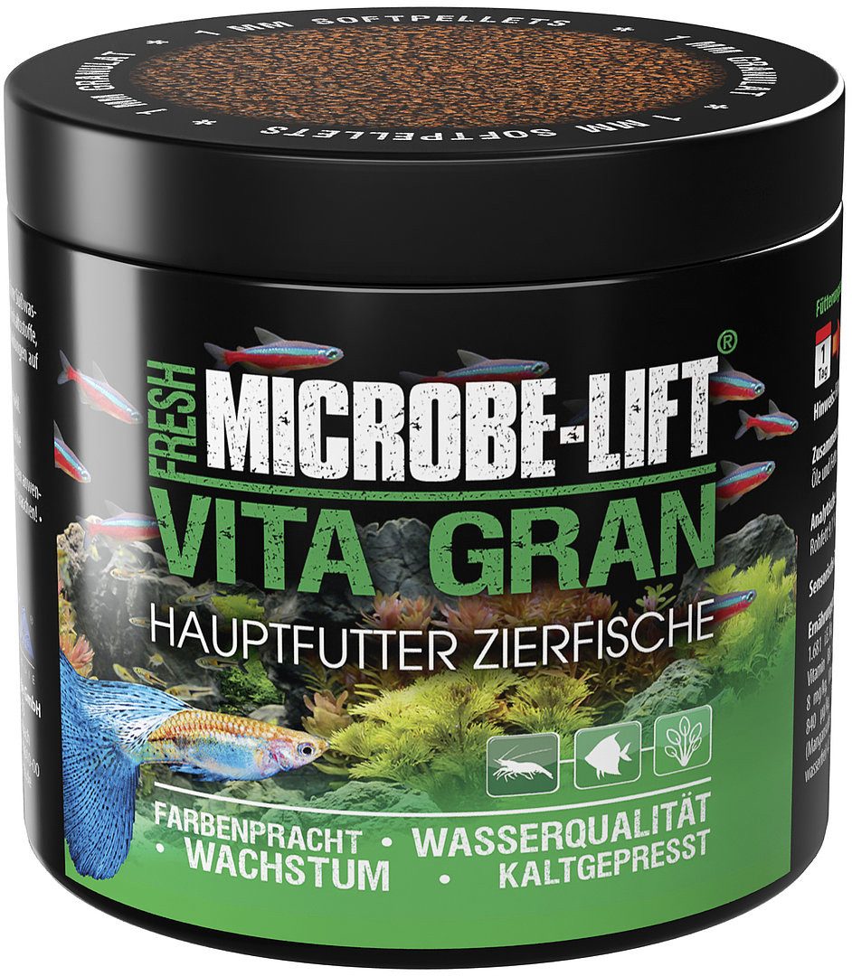 Aquarien-Substrat Microbe-Lift Vita Gran 300g Fischfutter für Süßwasserfische