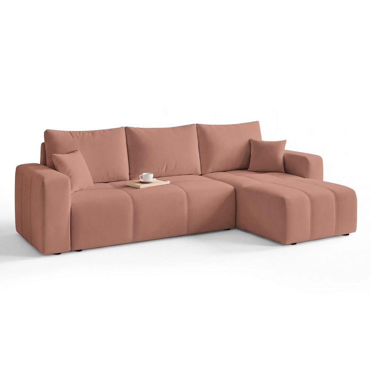 Labett Ecksofa mit Schlaffunktion & Bettkasten PIANO L-Form