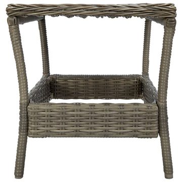 furnicato Gartentisch Braun 45x45x46,5 cm Poly Rattan