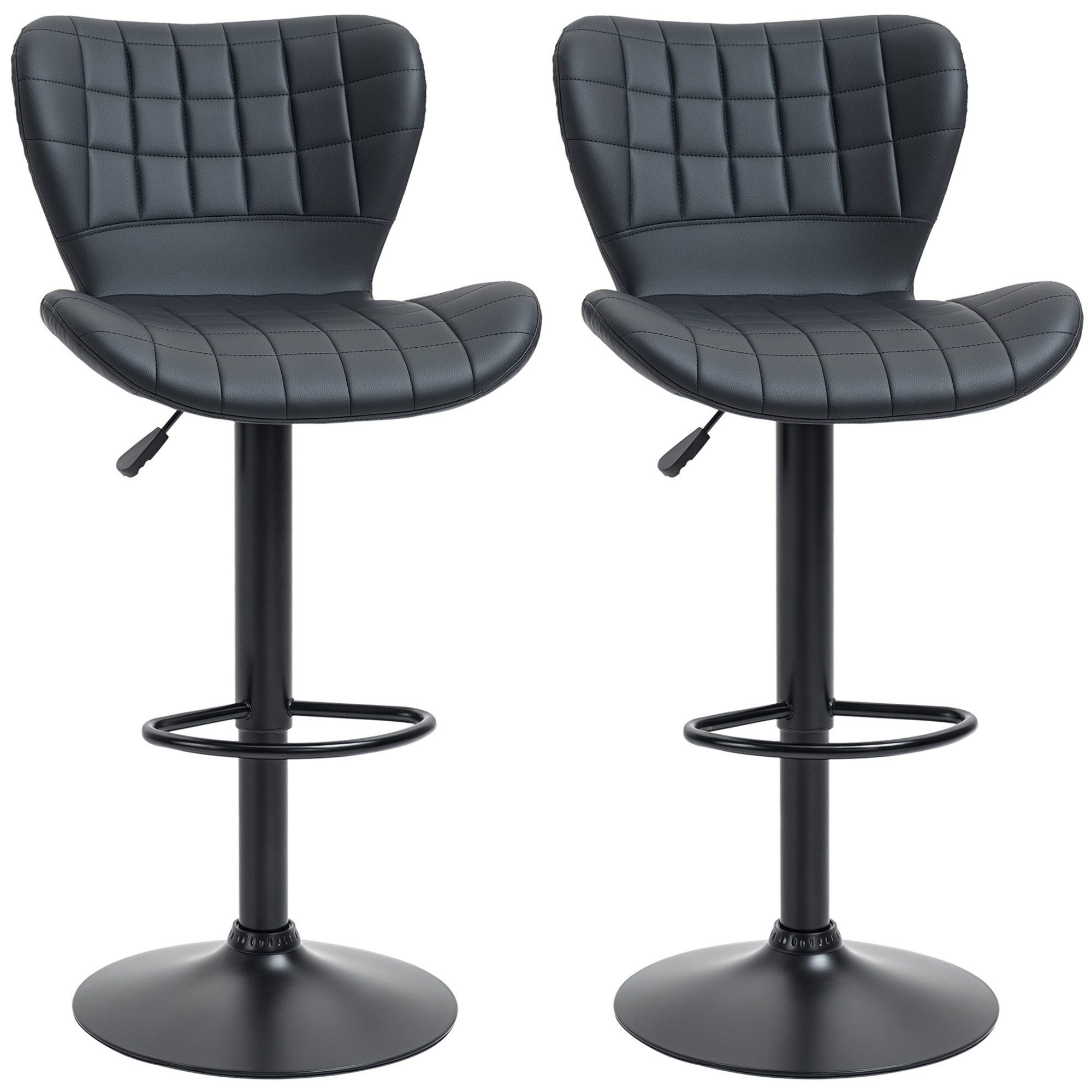 HOMCOM Barhocker Drehstuhl mit Rückenlehne (Tresenhocker, 2 St., Barstuhl), günstig online kaufen