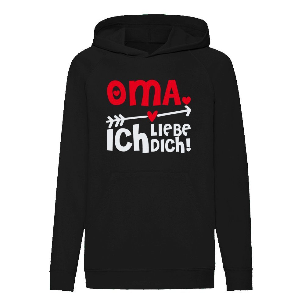 Ggraphics Hoodie Oma ich liebe Dich! Kinder Hoodie / Kapuzenpullover