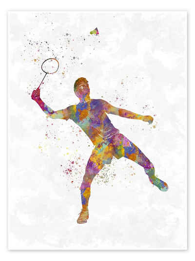 Posterlounge Poster nobelart, Badmintonspieler I, Illustration