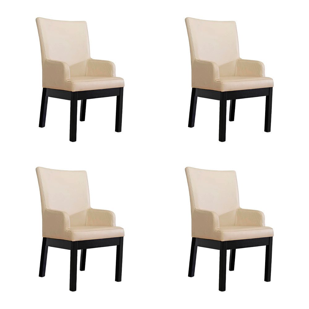 Xlmoebel Sitzgruppe Esszimmer-Stühle aus 100% Leder im modernen Design, (Set, 1-tlg., 4x Stühle), Hergestellt in Europa