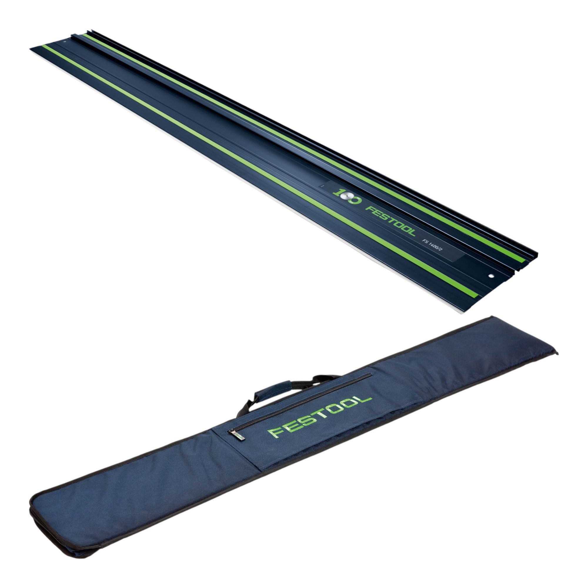 FESTOOL Maschinen-Führungsschienen FS 1400/2 BL 1400 mm Blau (578246) 100 Jahre + FS-BAG Tasche 466357