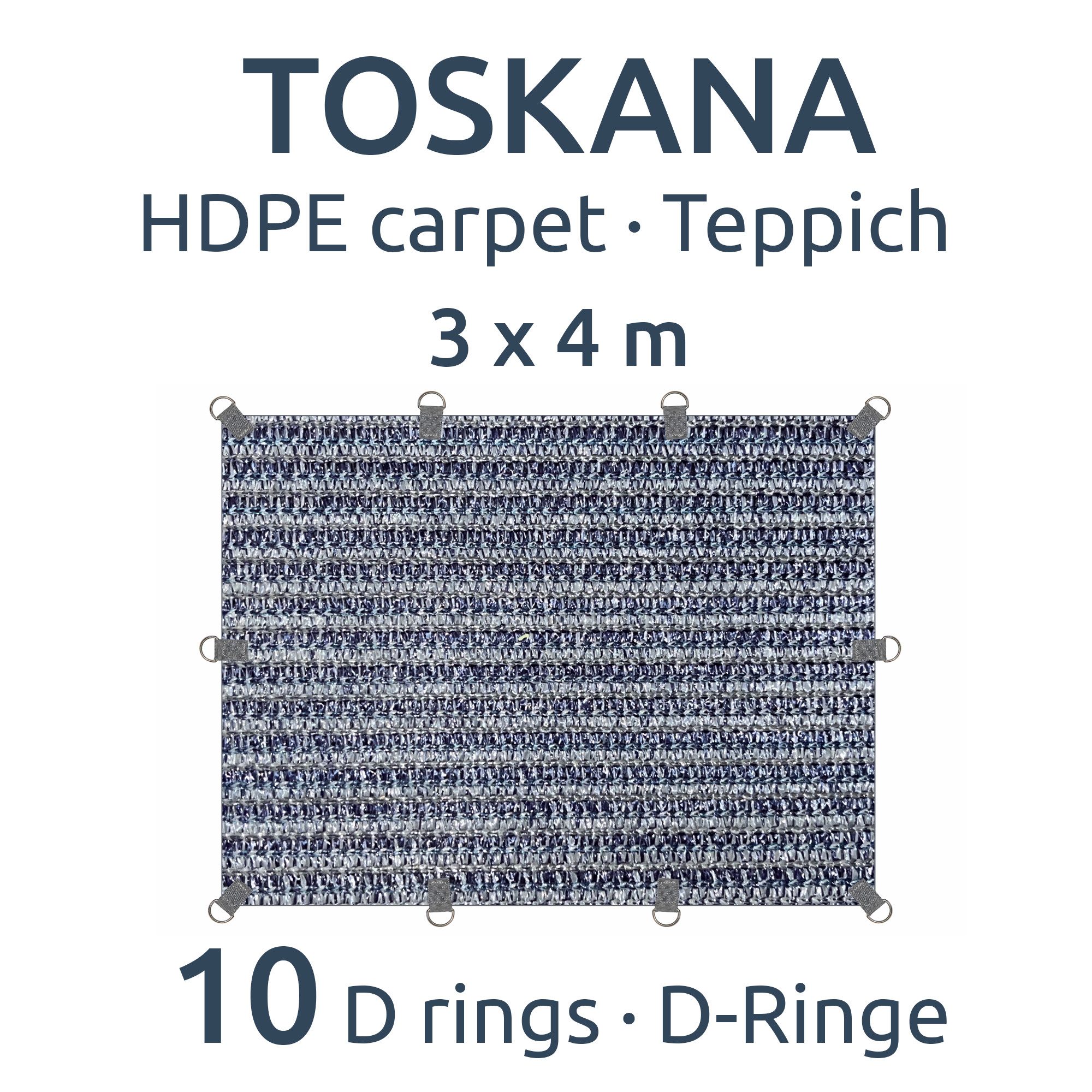 yourGEAR Zeltteppiche your GEAR Toskana 300 x 400 HDPE Vorzeltteppich Teppich mit Tasche