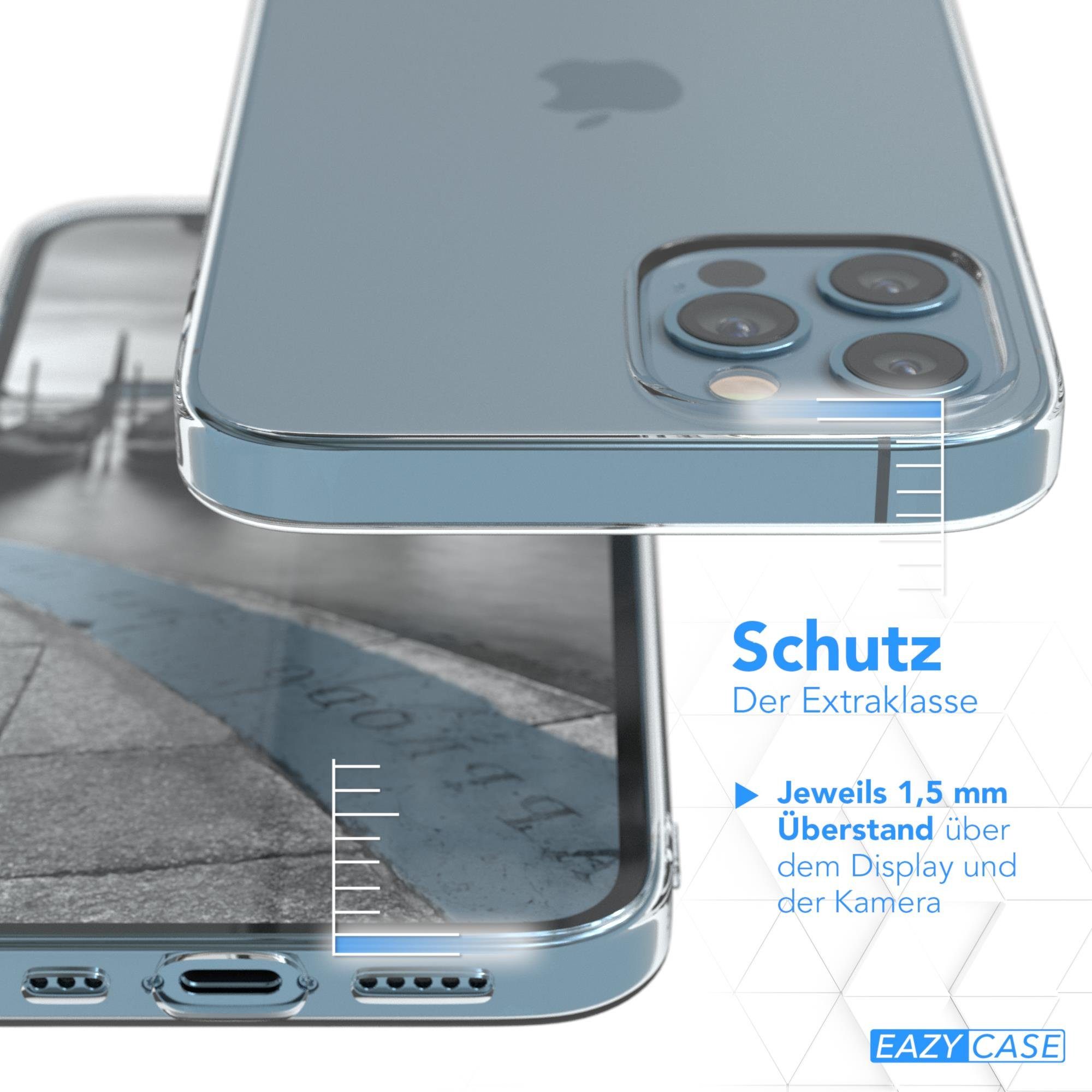 EAZY CASE Handyhülle Slimcover Clear für Apple iPhone 12 /iPhone 12 Pro 6,1 Zoll, durchsichtige Hülle Ultra Dünn Silikon Backcover TPU Telefonhülle Klar – Bild 3 von 5