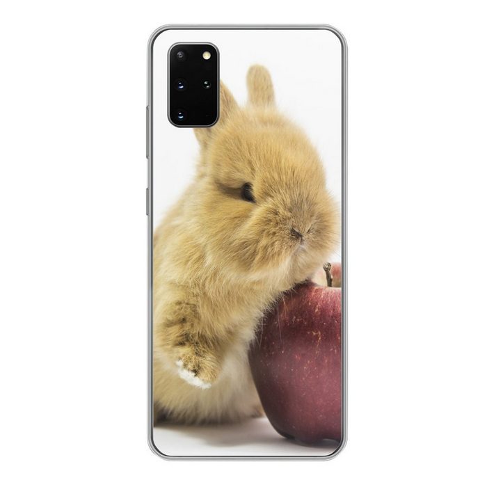 MuchoWow Handyhülle Kaninchen - Baby - Apfel Phone Case Handyhülle Samsung Galaxy S20 Plus Silikon Schutzhülle