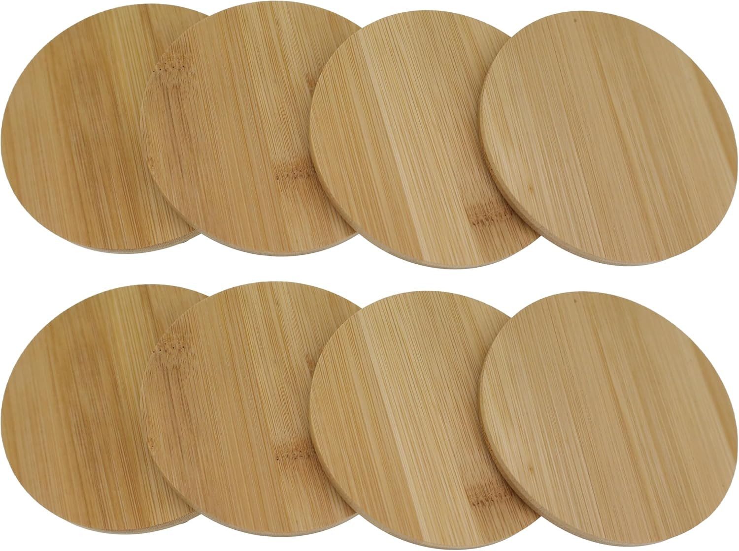 hausleben Glasuntersetzer, Ø 10 cm, 8-tlg., Umweltfreundlich, Deko & Oberflächenschutz