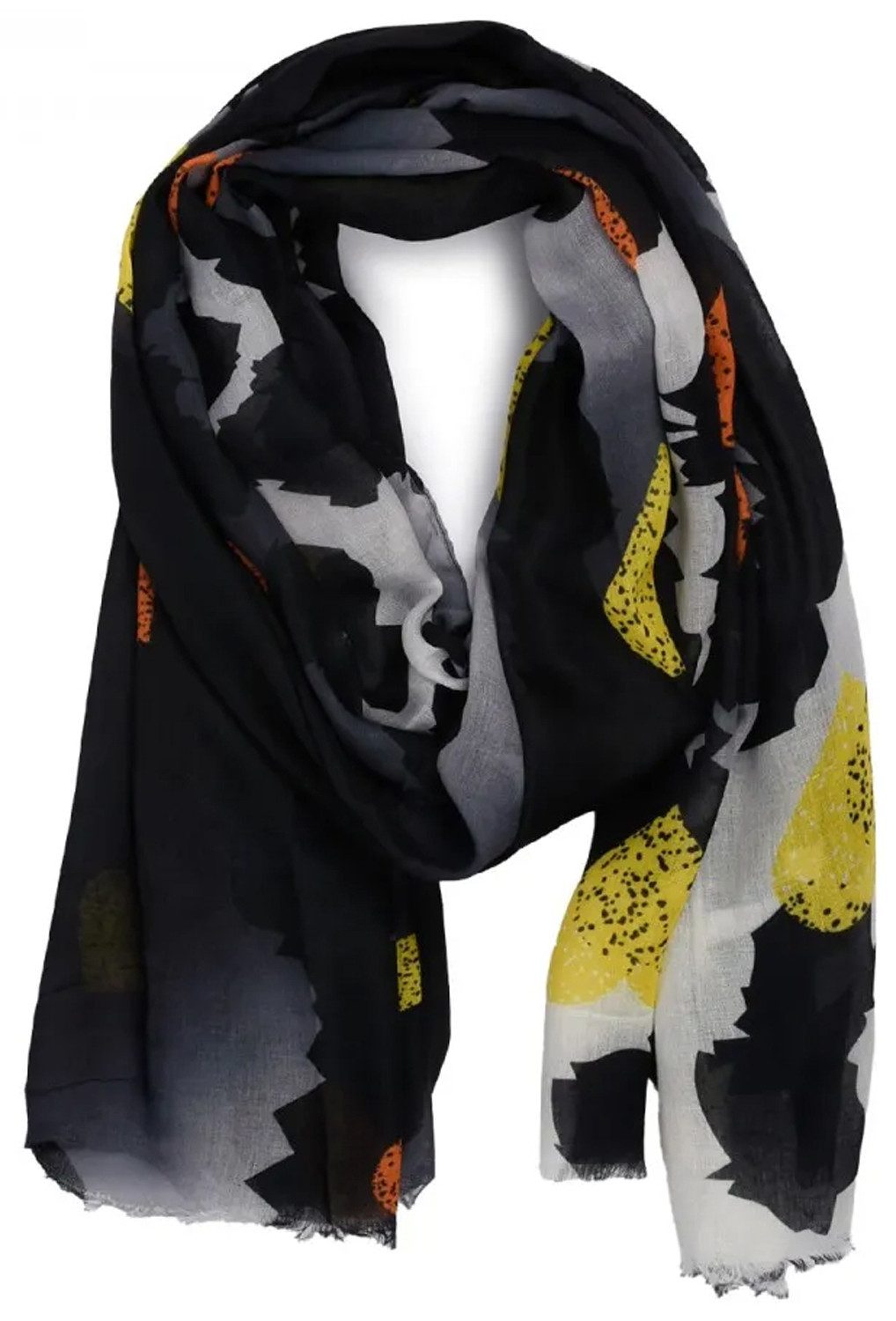 chic4home Schal Color Flow, (1-St. 1-teilig), sommerlicher Damen Schal mit buntem Muster Viskose