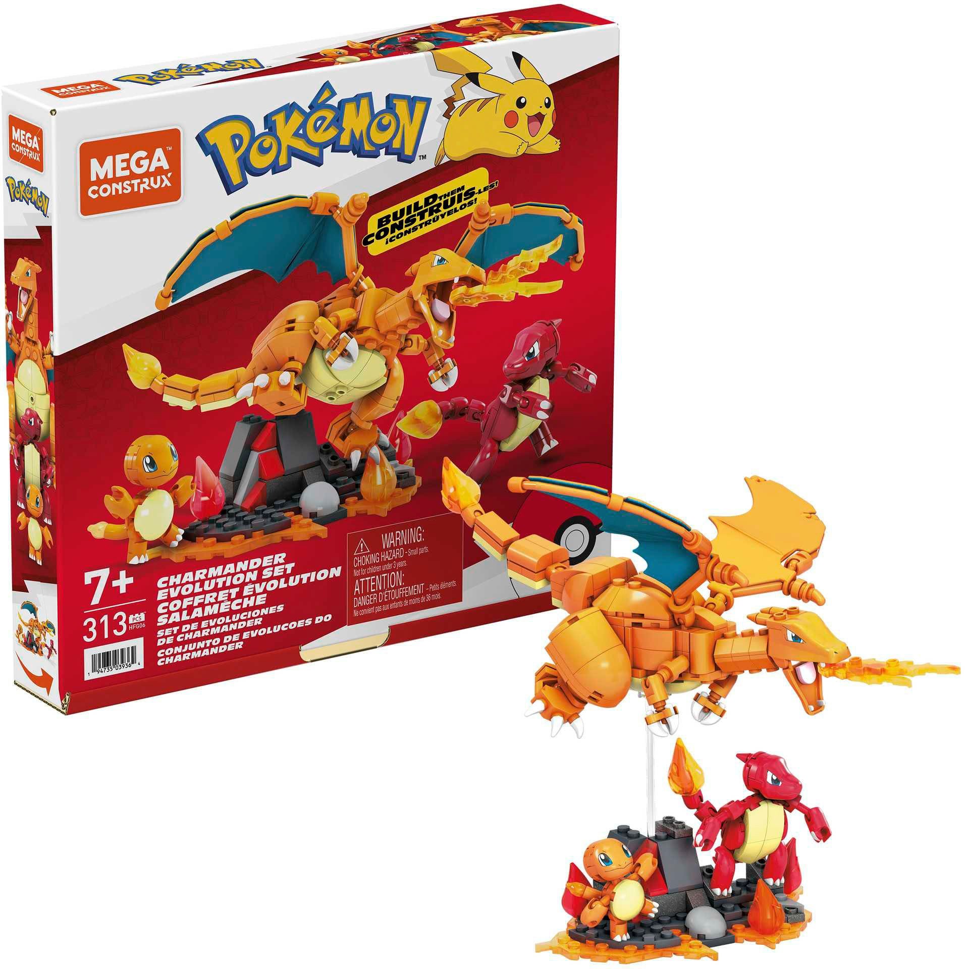 MEGA Spielfigur Pokémon Charmander Evolution Set, zum Zusammenbauen