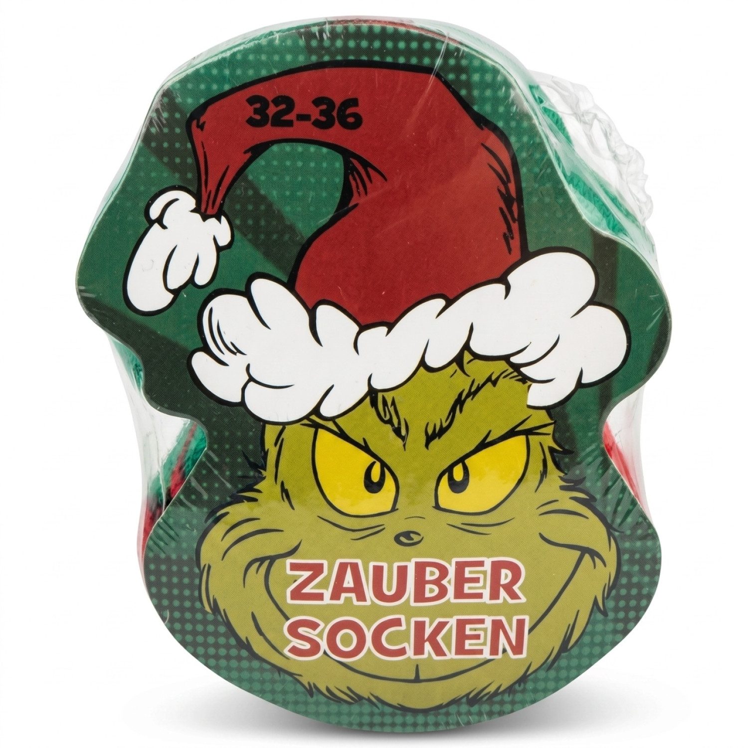 Sockswear Freizeitsocken The GRINCH 1 Paar Kinder Zaubersocken Strümpfe Mitgebsel Grün 32-36