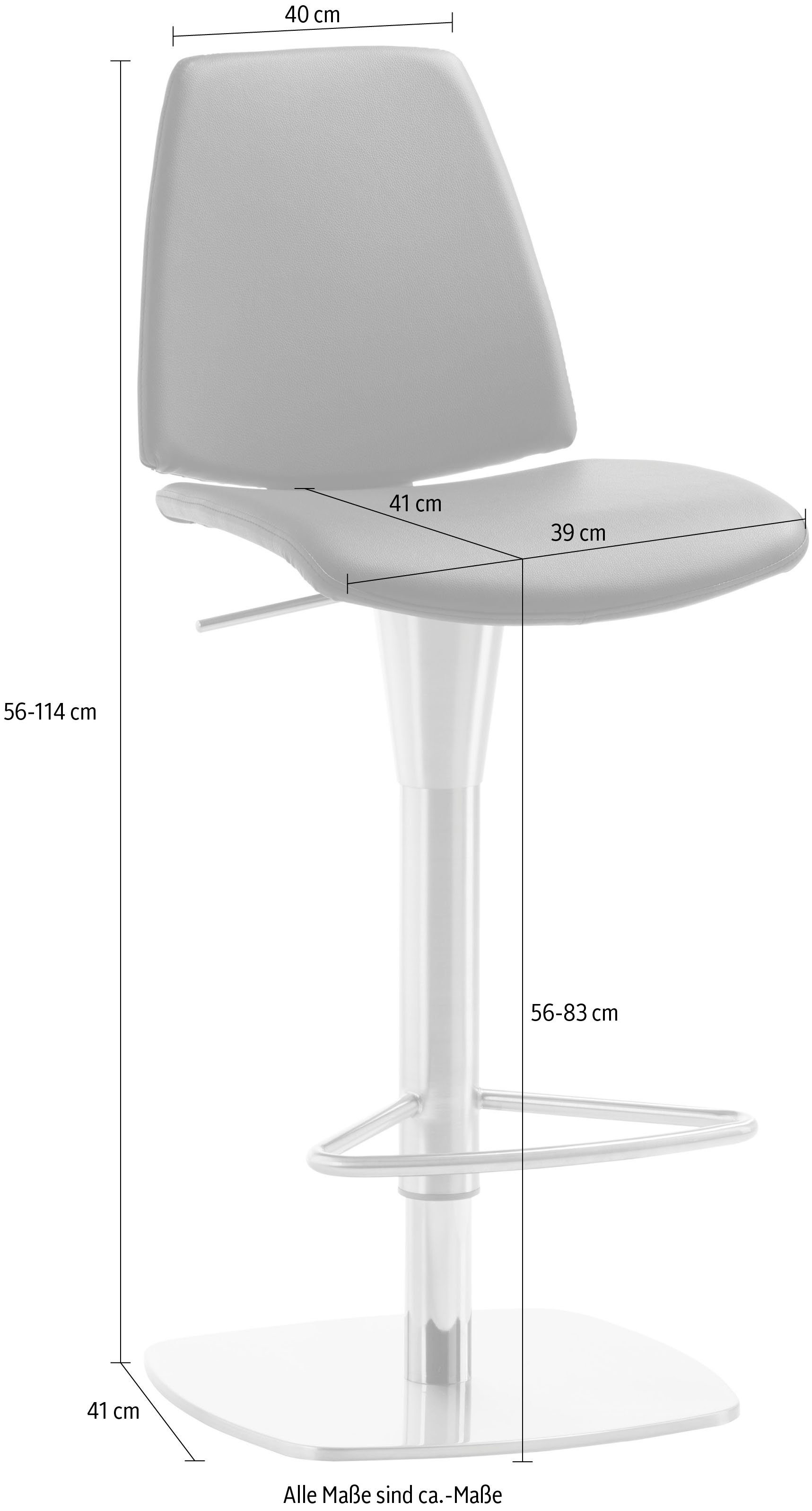 Sitzmöbel Anthrazit Gestell Tresenhocker Barhocker Anthrazit Edelstahllook und LINE, Mayer Chrom Bar- gebürstet | myMONTANA