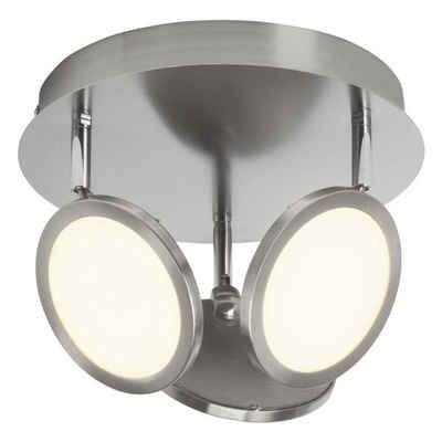 Brilliant Aufbauleuchte LED Deckenleuchte Silber 3x5W Strahler Schwenkbar 1500lm Spot 11x27cm