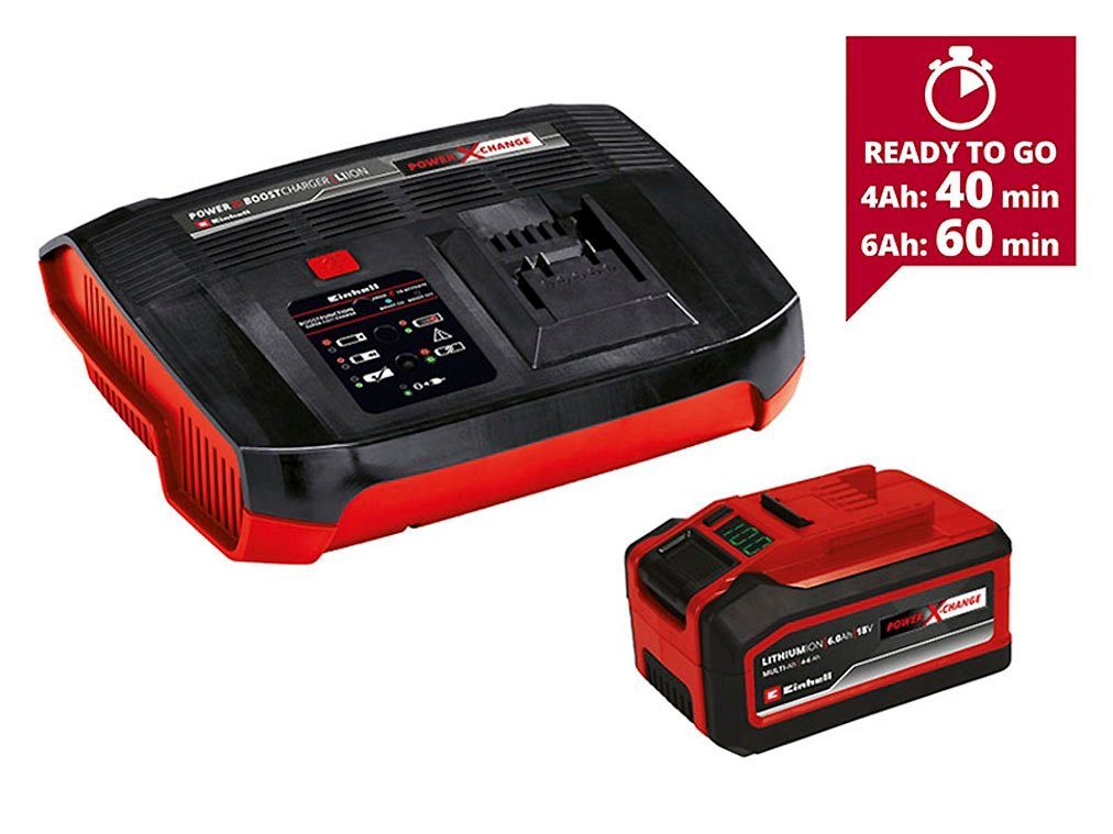 Einhell PXC-Starter-Kit 18V 4-6Ah & 6A Boostcharger Akku-Ladestation (Packung, 2-tlg., inkl. Akku)
