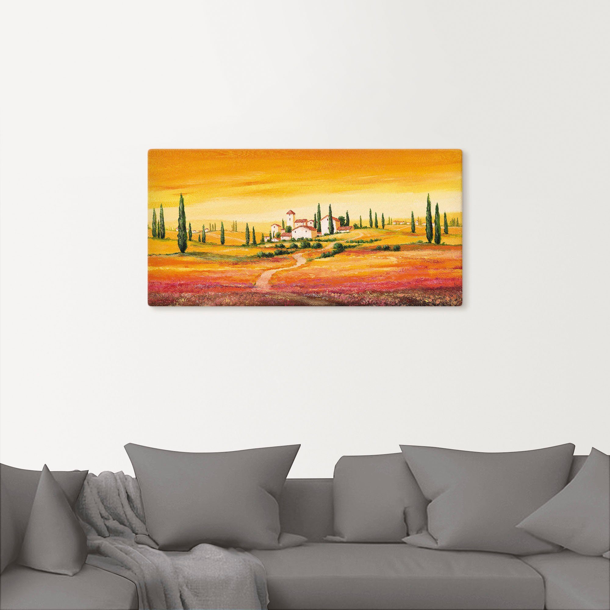 Artland Wandbild Traumhafte toskanische Landschaft, Europa (1 St), als Alubild, Leinwandbild in verschied. Größen – Bild 3 von 5
