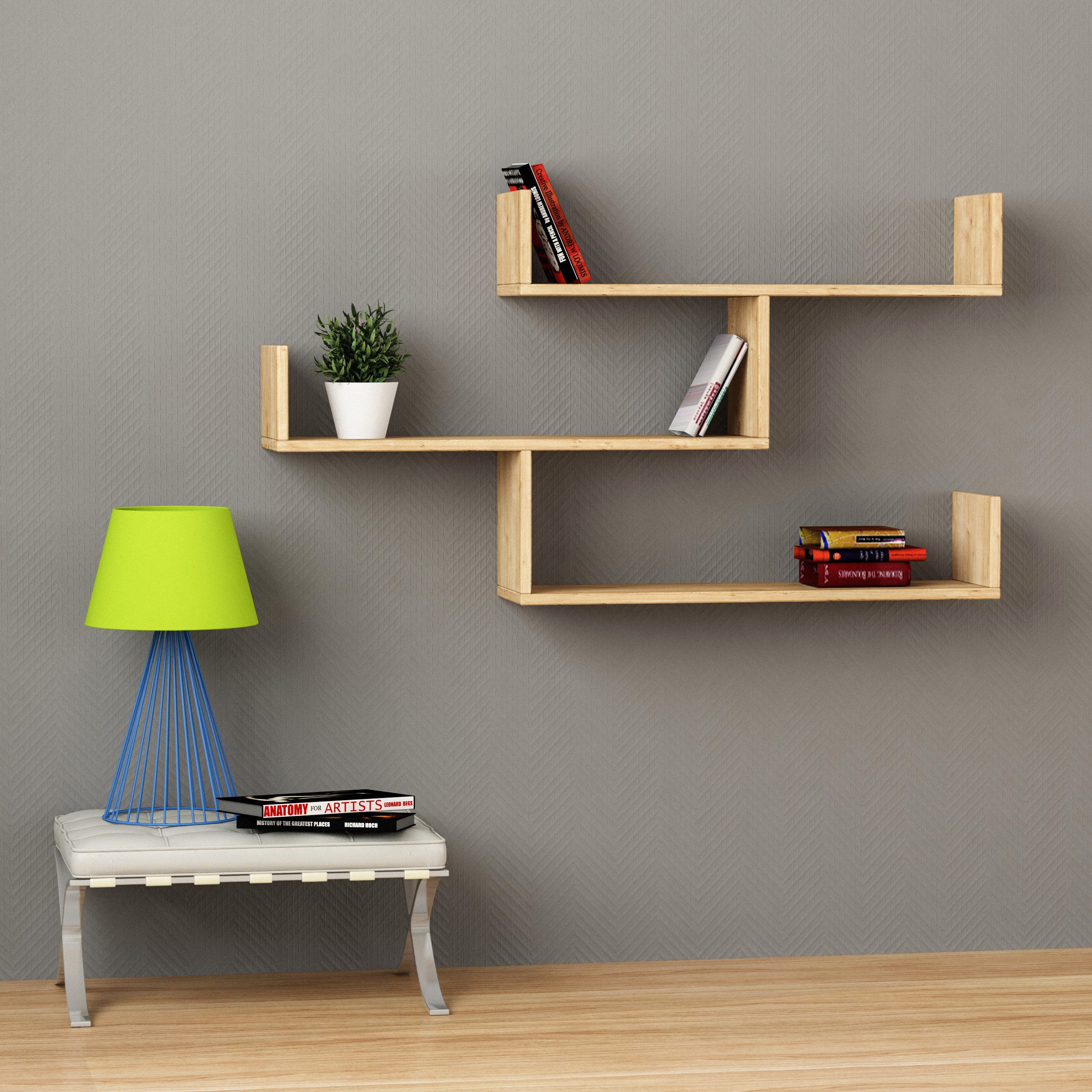 Decortie Bücherregal Tibet, Wandregal Modernes Bücherregal, günstig online kaufen