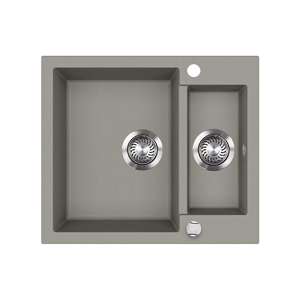 Bergstroem Granitspüle Prag, Beton, 58 x 50 cm mit 2 Spülen, Rechteckig, 58/50 cm, (1 St)