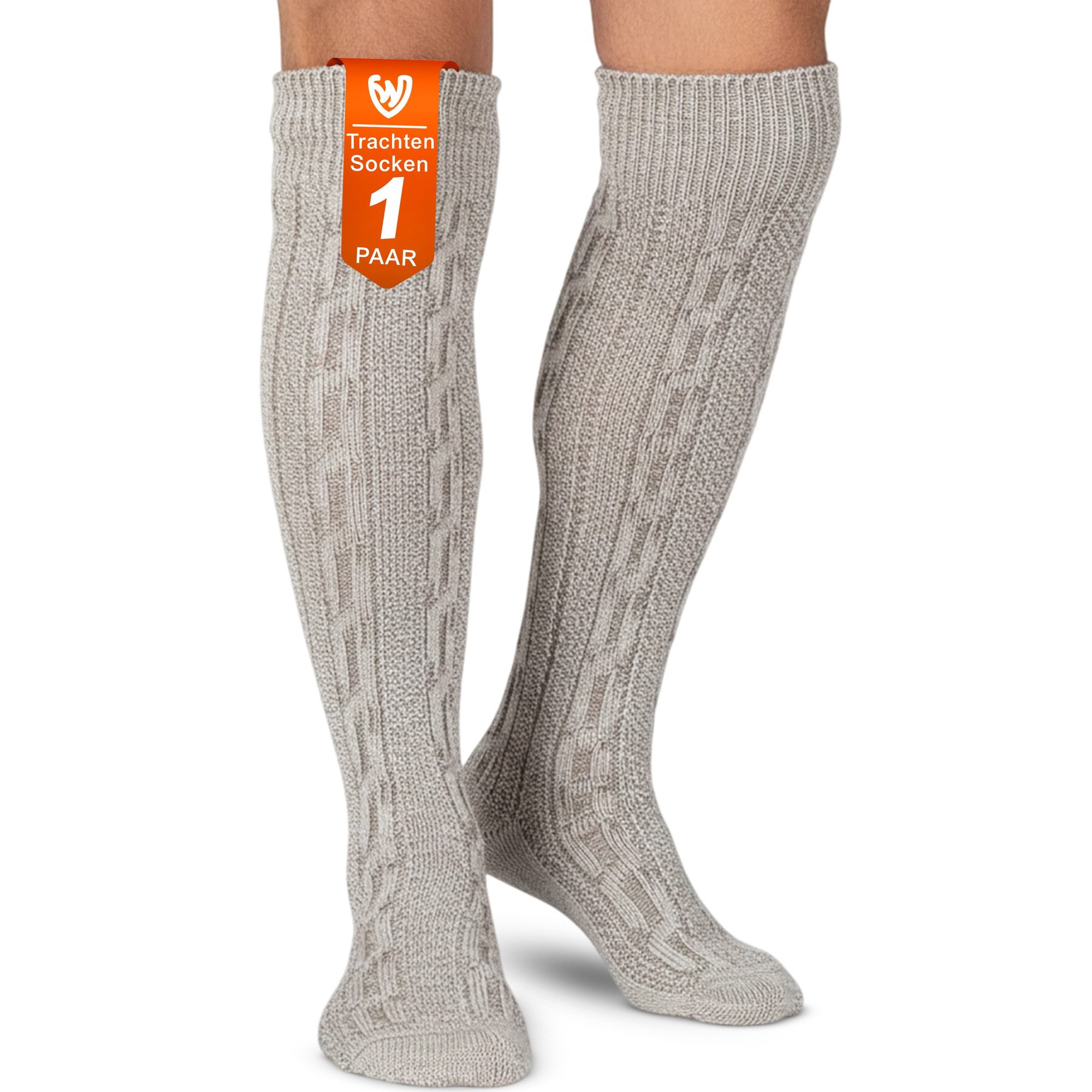 German Wear Trachtensocken GW250- 1xPaar AMZ Lange Trachtensocken Strümpfe Socken 70cm