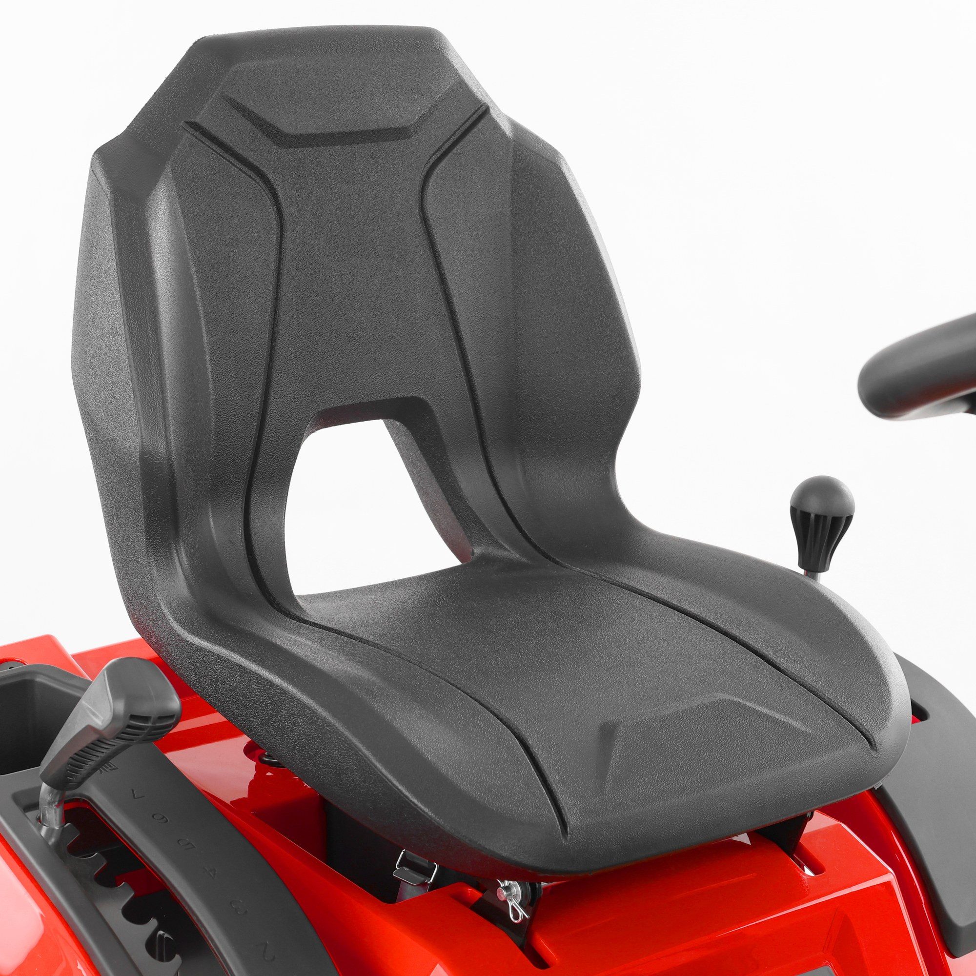 Hecht Rasentraktor 5115 Aufsitzmäher Seitenauswurf Benzin 12,5 PS CVT-Getriebe, 98 cm Schnittbreite, 452 ccm, Elektrostart, Anhängerkupplung, LED-Beleuchtung – Bild 4 von 5