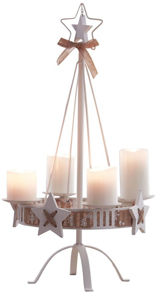 Schneider Adventsleuchter (1 Stück), Höhe ca. 57 cm, dekorativer  Kerzenständer mit Dekoband online kaufen | OTTO