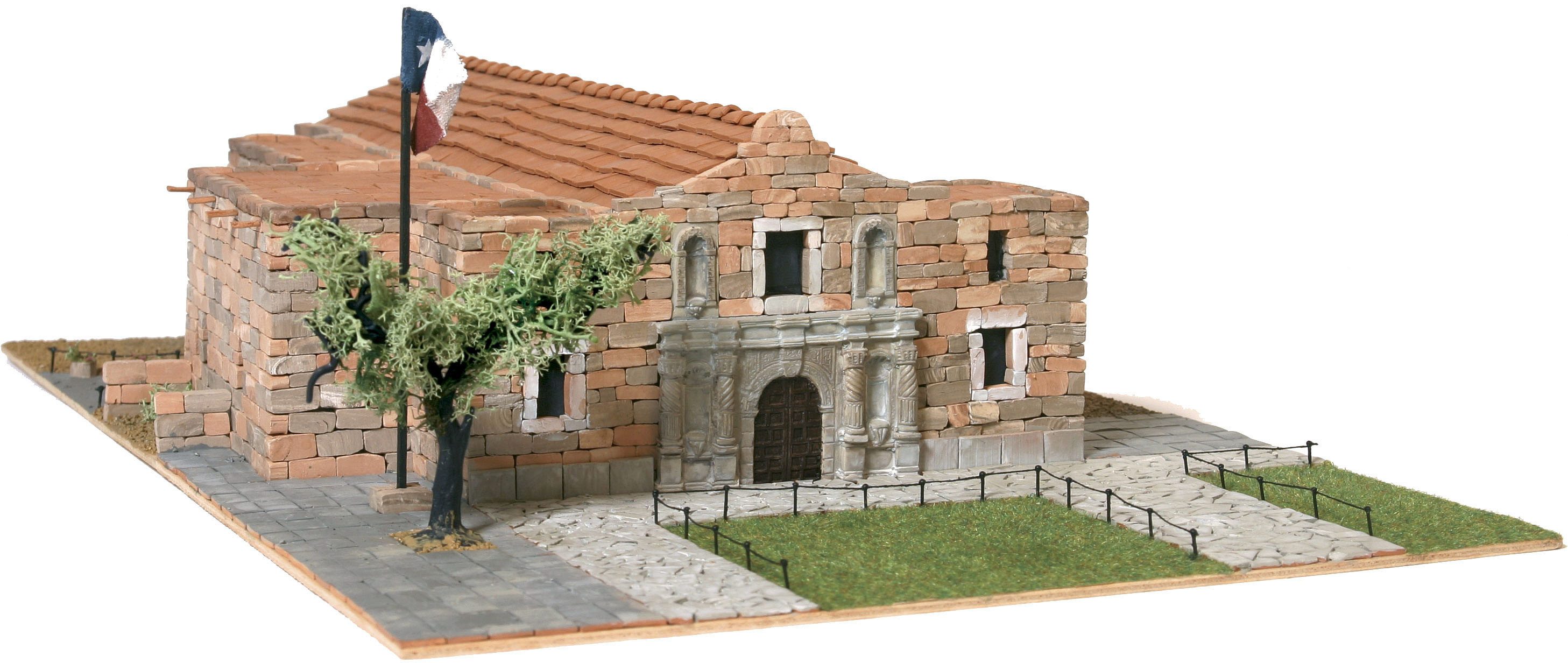 Domus Kits Modellbausatz Mision esp. S. Antonio de Valero (El Alamo), Maßstab 1:1000, (Modellbausatz, 2485-tlg., Kirche), Made in Europe