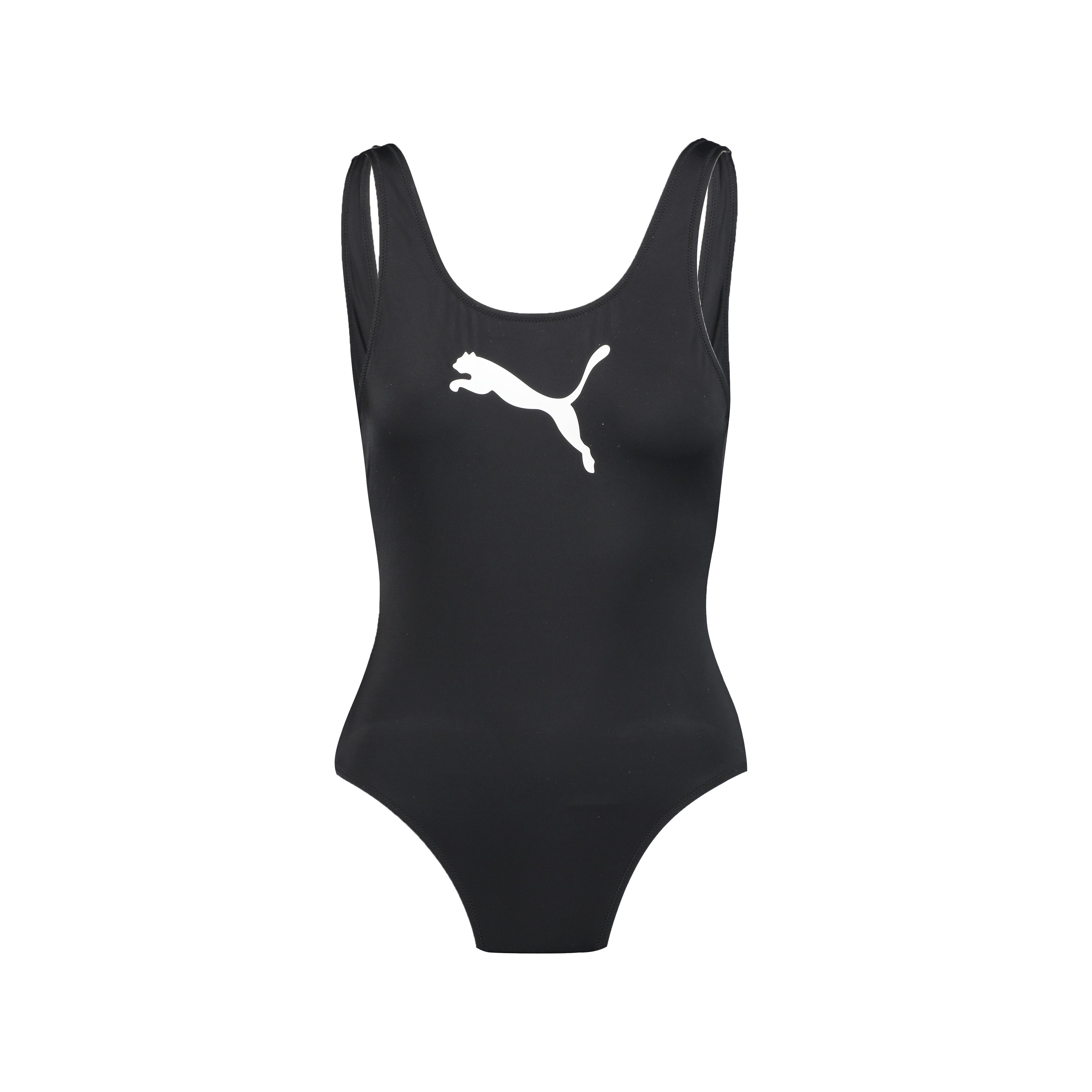 PUMA Badeanzug PUMA SWIM WOMEN SWIMSUIT mit Logoprint vorn