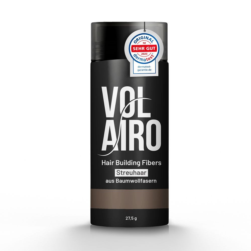 Volairo Haarpuder Streuhaar Haarverdichter – Sofort dichteres Haar, natürliche Wirkung, für Männer & Frauen, für Ansatz & Haarlinie & für dünner werdendes Haar, große Farbauswahl