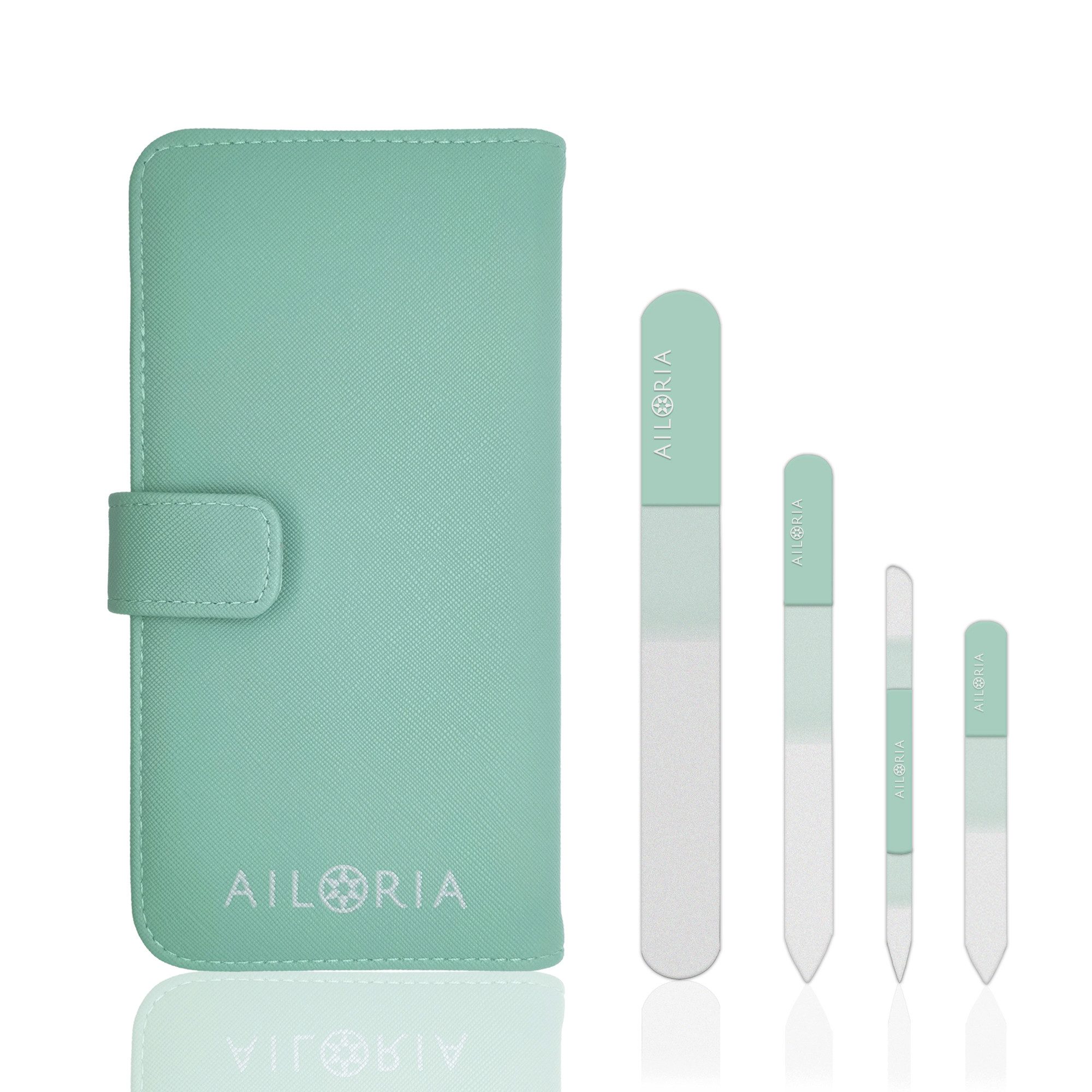 AILORIA Glasnagelfeile CONTOUR PRIME Glas-Nagelfeilenset, Set, 4-tlg., Glas-Nagelfeilenset