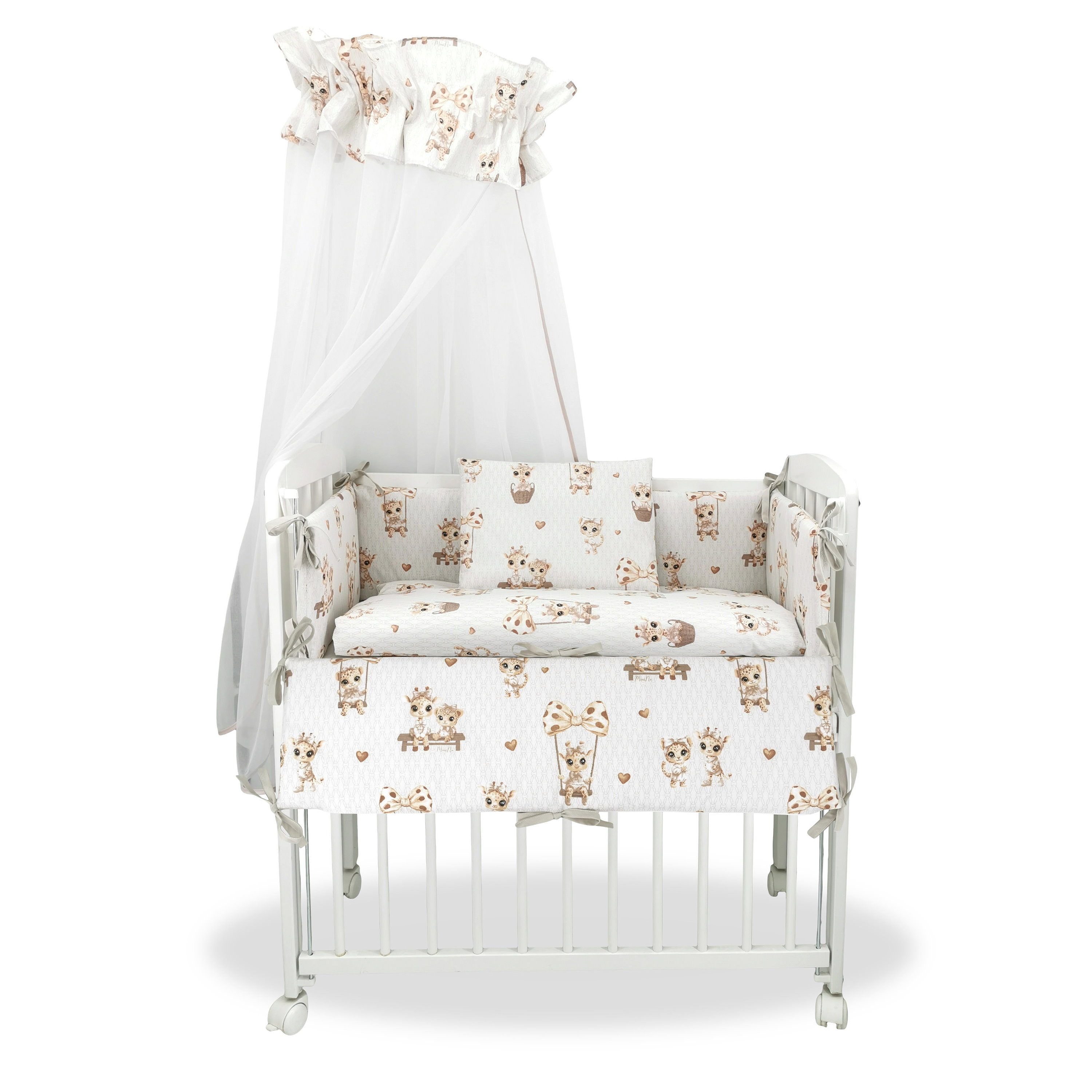 Beistellbett Babybett Giraffe und Leo