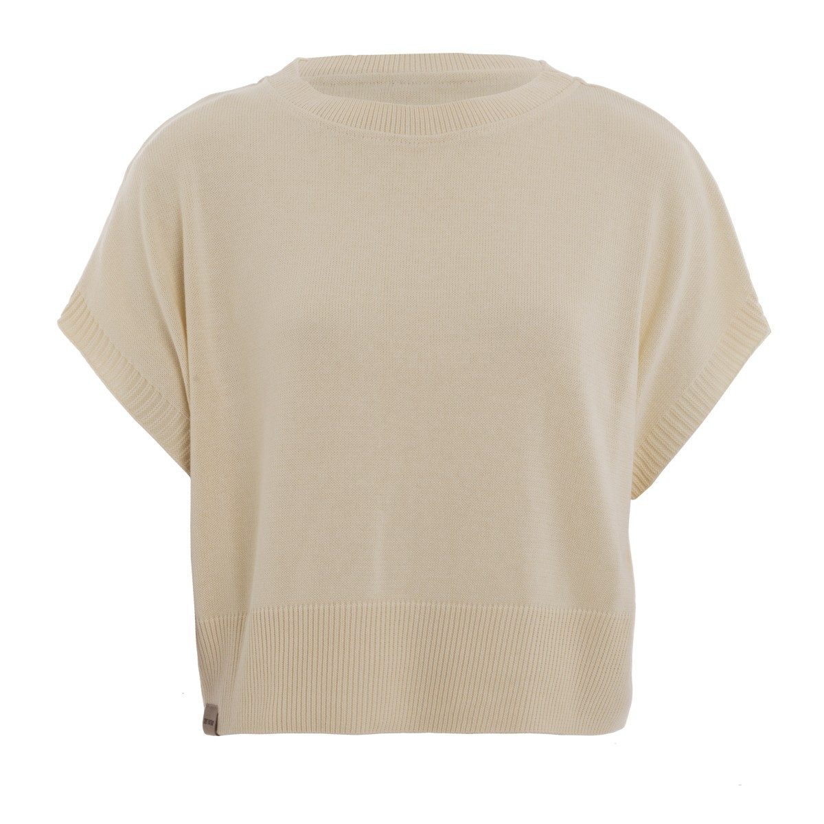 Knit Factory Strickpullover Casy Leinen 40 42 Braun 40/42 (1-tlg) Modell Casy, für Frühjahr, Sommer