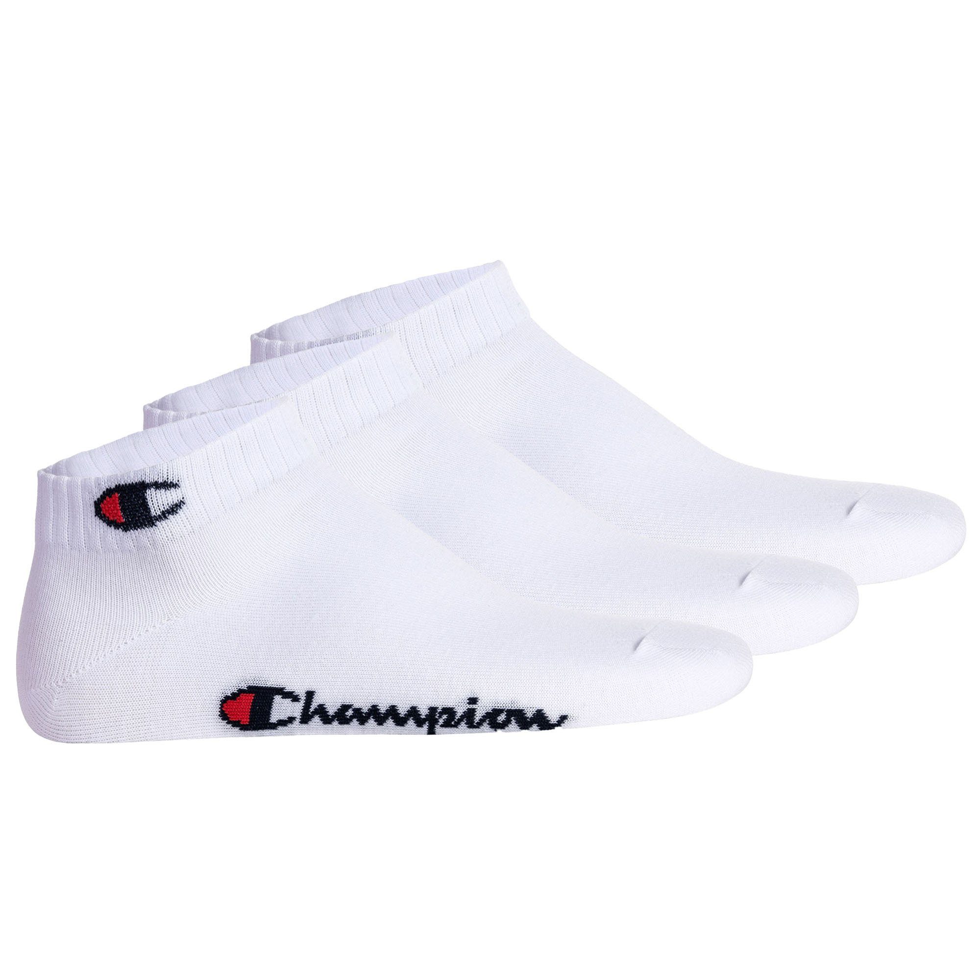 Champion Sportsocken Unisex Socken, 3 Paar - Quarter Socken Basic Weiß