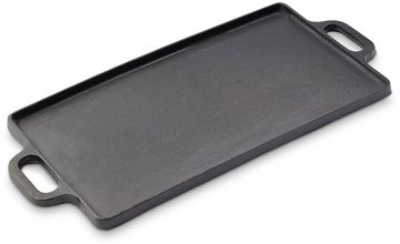 ECHTWERK Grillplatte Big, Grillpfanne aus Gusseisen, Emaille-Beschichtung, 50,5 x 23 cm