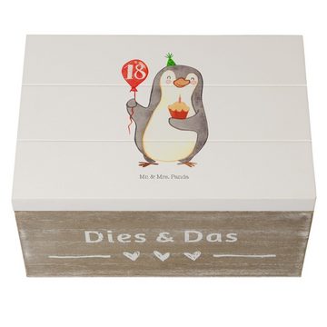 Mr. & Mrs. Panda Dekokiste 18. Geburtstag Pinguin Luftballon - Weiß - Geschenk, Happy Birthday, (1 St)