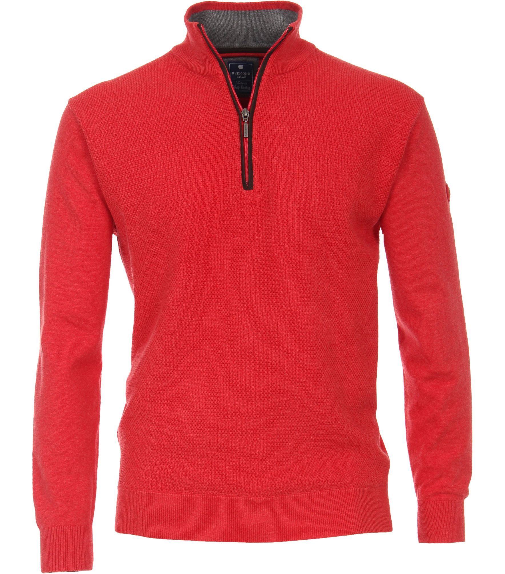 Redmond Troyer Sweatshirt Reißverschluss Rot (513)